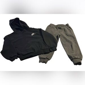 Nike Kids Black Hoodie Size Small and Lucky Brand Gray Joggers Size 5 EUC